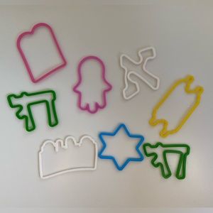 Jewish Themed Original Silly Bands Set of 8 Silicone Band Bracelets